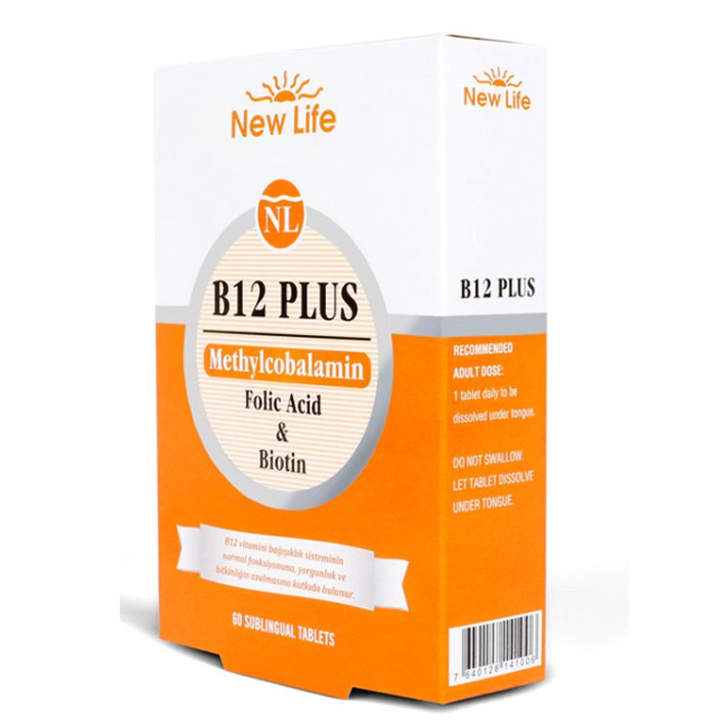 New Life - B12 Plus Folik Asit ve Biotin 7640128141006 Fiyatı Özellikleri ve Faydaları